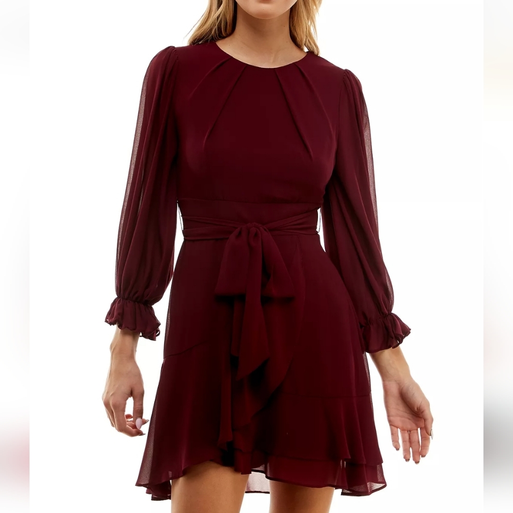 Asymmetrical A-line ruffle dress